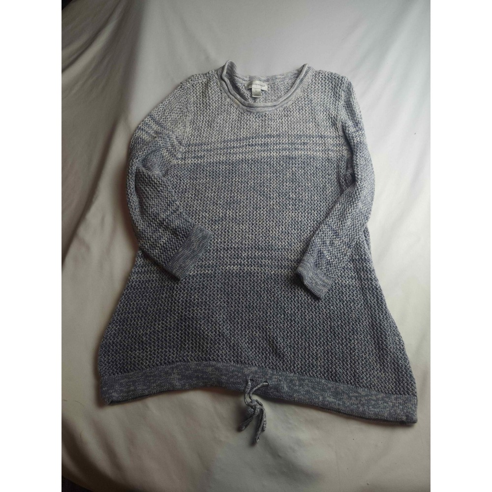 Christopher & Banks Sweater Womens Blue Ombre‎ Knit Drawstring Hem Casual - XL